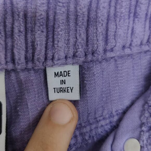 Ragged Pants Womens Size 28 Jeans Priest Unreal Combat Corduroy Purple - Picture 7 of 10